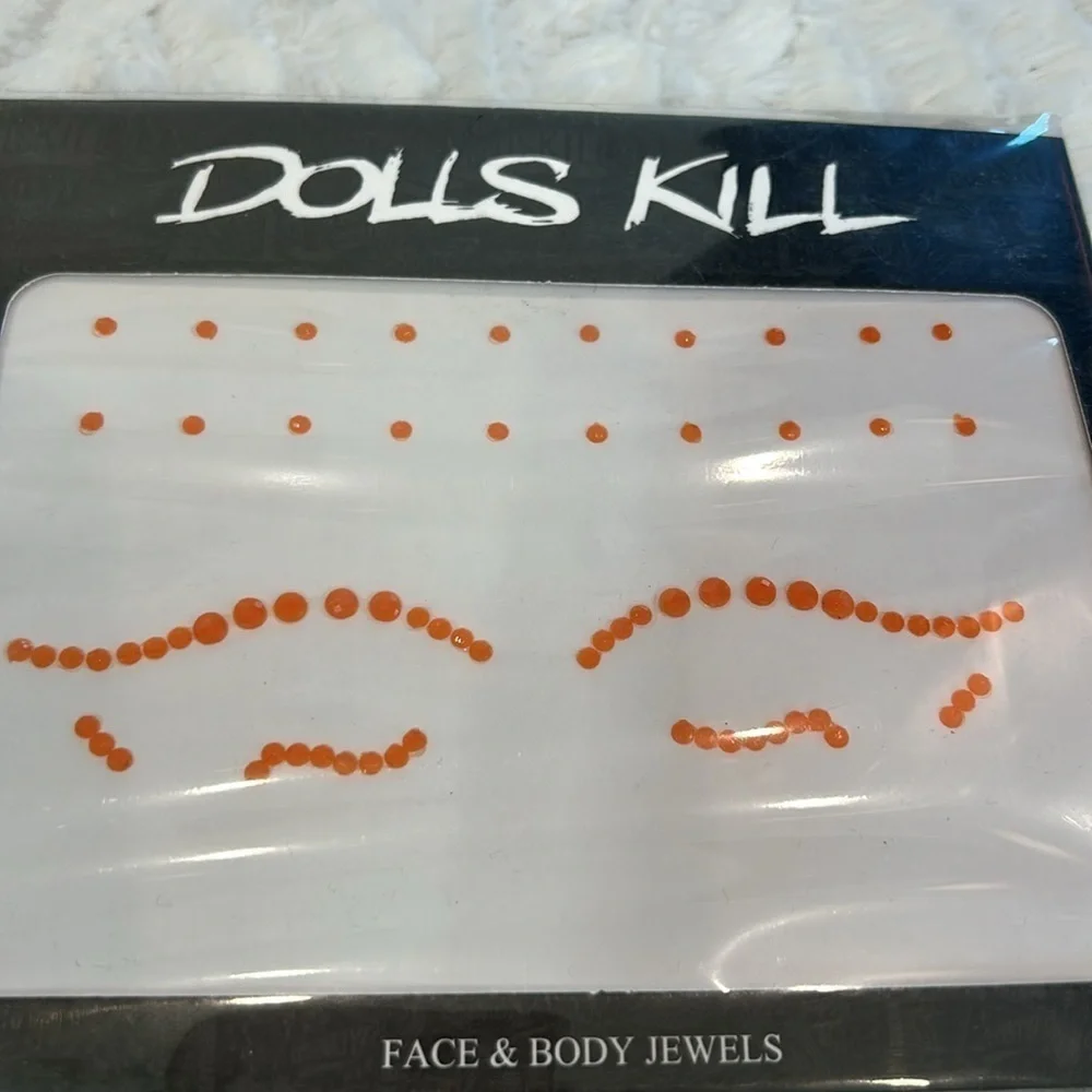 Dolls Kill current mood eyeshadow, palette, and two packs of face gems new